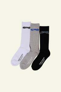 Legacy 3 Pack Sock - Black / Grey Marle / White