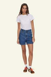 Clearance: Koko High Rise Short - Deep Vintage Blue