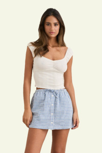 Gracie Sweetheart Top - White