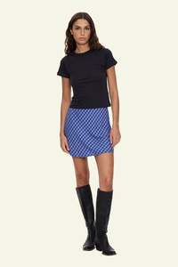 Skirt: High Speed Check Mini Skirt - Guardian Navy