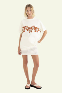 Scallop Knit Mini Skirt - Cream