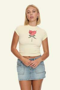 Womens Clothing: Sucks To Be You Cap Sleeve Tee - Lemon Icing