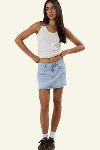 Skirt: Sophie Skirt - Light Ash Blue