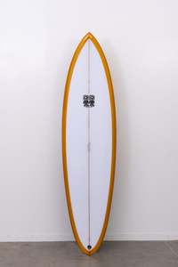 Mid Length Surfboards: 6'10 Russ Short - Turmeric Resin Tint