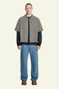 Clearance: Box Fit Overshirt - Smoke