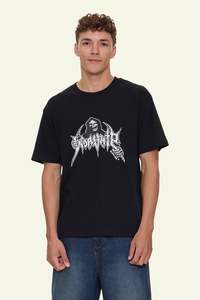 Worship: Wishbone Regular Fit Tee - Black