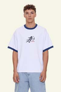 Cherub O.S Ringer Tee - White