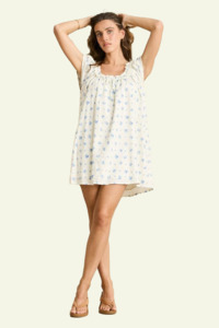 Dahlia Frill Dress - Sky