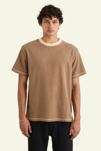 Contrast Vintage Terry S.S T-Shirt - Latte