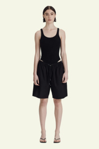 Womens Clothing: Poplin Festival Short - Black