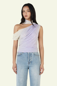 Malia Sheer Top – Golden Gradient