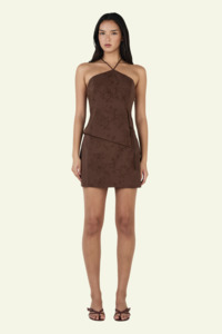 Anousha Halter Top – Chocolate Anglaise