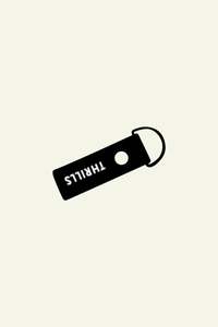 Keychain: Thrills Woven Taping Keychain- Black