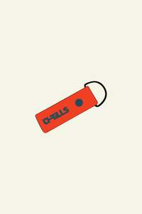 Keychain: Thrills Woven Taping Keychain- Spicy Orange