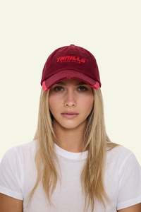 Headwear: Flashback 6 Panel Cap - Cabernet Red