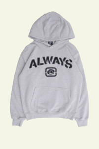 Mens Outerwear: Stencil Pullover Hoodie - Grey