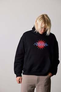 Mens Rising Sun Hood - Washed Black