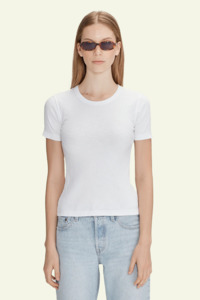 Base Rib S.S Tee - White