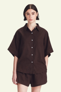 Boyfriend Shirt - Cocoa