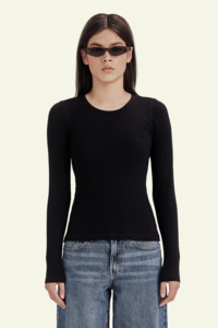 Commoners: Base Rib L.S Tee - Black