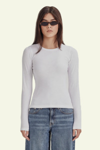 Commoners: Base Rib L.S Tee - White