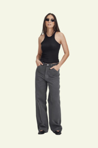 Fine Rib Tank - black