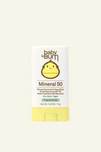 SPF 50 Baby Bum Mineral Sunscreen Face Stick - 13g