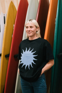 Crystal Cylinder Merch: Womens Global Warmth Tee - Washed Black