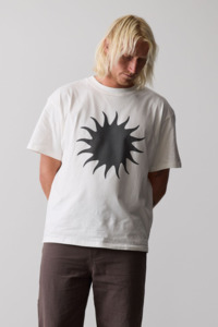 Crystal Cylinder Merch: Mens Global Warmth Tee - Bone