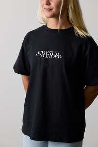 Crystal Cylinder Merch: Womens Soft Core Tee - Washed Black