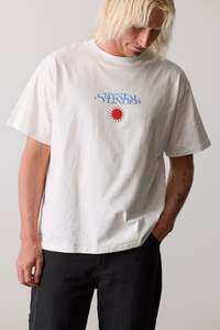Crystal Cylinder Merch: Mens Rising Sun Tee - Bone