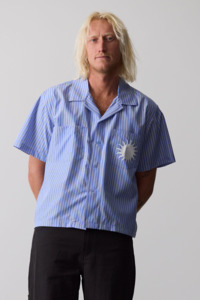 Crystal Cylinder Merch: Mens Service Shirt Striped