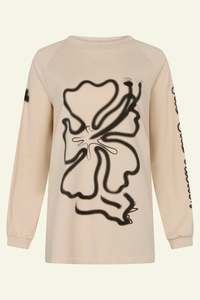 Cloud Hibiscus Haven L.S Tee - White