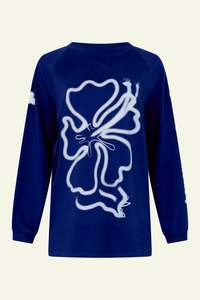 Ciao Ciao: Cloud Hibiscus Haven L.S Tee - Blue