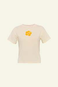 Hibiscus Baby Tee - Butter