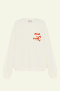 Ciao Ciao Vacation: Lobster Sweater - White