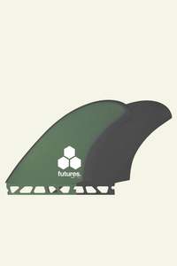 Brit Merrick Single Tab Twin Fin Set - Green / Black