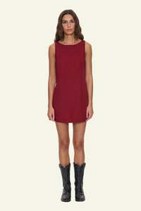 Knox Mini Dress - Garnet Red