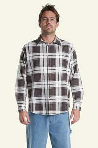 Hard Yakka X Thrills: Hard Yakka x Thrills Flannel Sleeve Shirt - Postal Brown