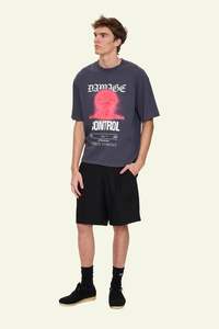 Big Slacker Baggy Cropped Pub Short – Black