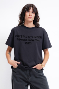 Womens Salt Water Social Club Tee - Washed Black