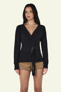 Outerwear: Valerie Knit Cardigan - Black