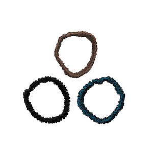Scrunchies: Mia Silk Scrunchies - After Work (Pack of 3)