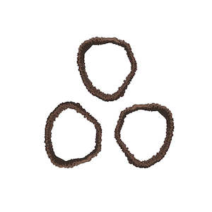 Mia Silk Scrunchies - Cocoa (Pack of 3)
