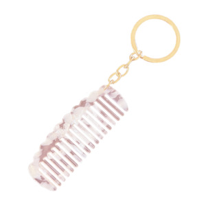 Seanie Comb Keyring in Strawberry Clouds