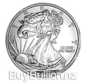 1 oz 99.9% Silver Walking Liberty Round BuyBullion.nz