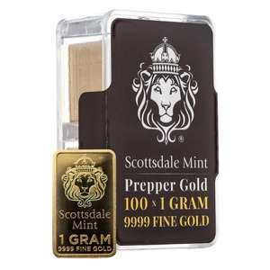 1 gram 99.99% Gold Scottsdale PREPPER Bar BuyBullion.nz