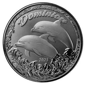 1 oz 99.9% Silver EC8 Dominica Dolphin Coin 2023 BuyBullion.nz