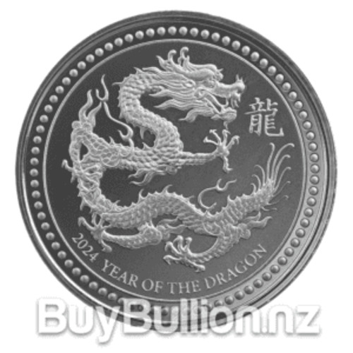 1/2 oz 99.9% Silver Samoa Year Of The Dragon Proof Like Coin 2024 BuyBullion.nz