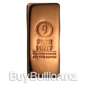 100 oz 99.9% Copper Bar BuyBullion.nz